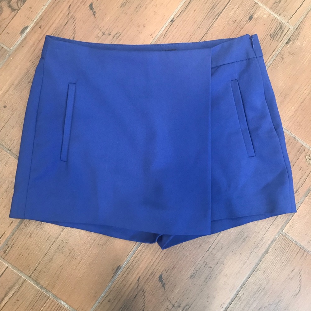 Zara Basic Blue Envelope Skort